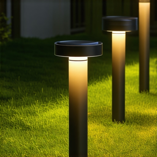 Solarne lampe sa senzorima i modernim dizajnom u vrtu