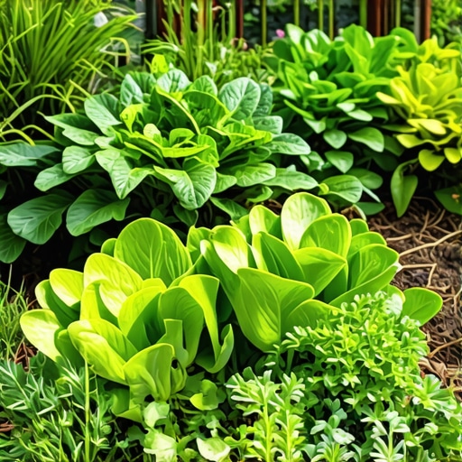 Zdrave biljke u vrtnom okruženju sa kompostom i mikrobiološkim preparatima