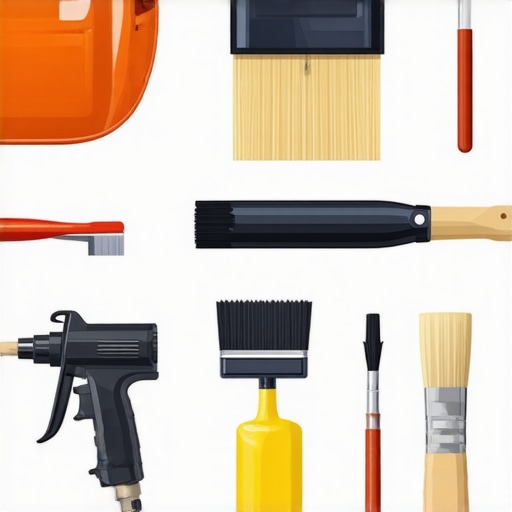 Profesionalni alati za završnu obradu drvenog nameštaja, uključujući raspršivače, četke, i zaštitne slojeve.