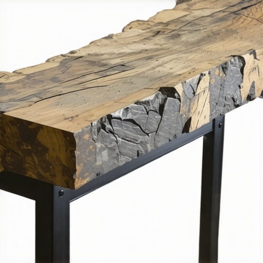 Rustikalno kupatilo sa prirodnim materijalima Kupatilo u rustikalnom stilu sa drvenim i kamenom elementima