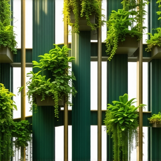 Smart Eco-Friendly Vertical Garden Modern vertical garden with smart irrigation and sustainable materials