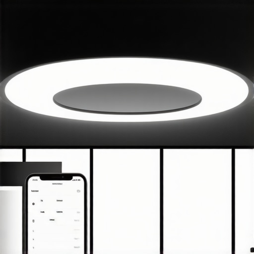 Futuristic smart home lighting with app control