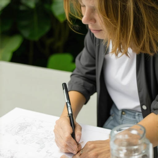 Stručni dizajn ekološkog dvorišta sa modernim elementima Dizajner planira održivo dvorište sa recikliranim materijalima i zelenim tehnologijama