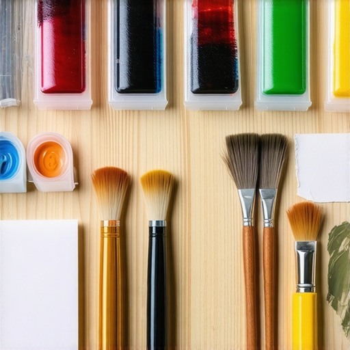 Visokokvalitetni zanatski materijali na radnom stolu Detalji visokokvalitetnih zanatskih materijala i alata