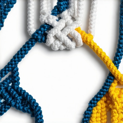Advanced Macrame Knot Techniques Close-up of complex macrame knots showcasing craftsmanship