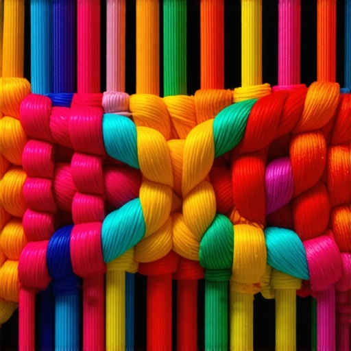 Close-up of intricate makrame knots showcasing craftsmanship and texture