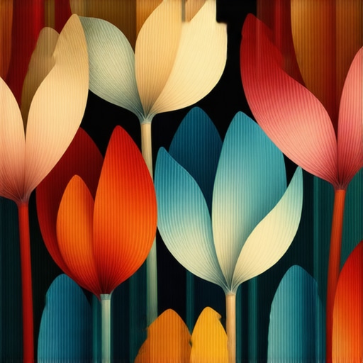 Digital Botanical Motifs on Textiles Close-up of digital print of botanical motifs on fabric, highlighting detailed textures and vibrant colors.