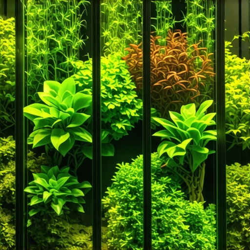 Futuristic Vertical Garden Design Modern vertical garden with advanced materials and smart irrigation systems.