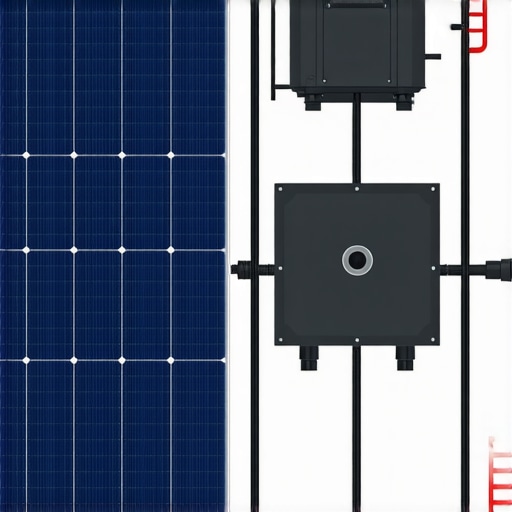 Modern automated water management station with sensors and solar panels