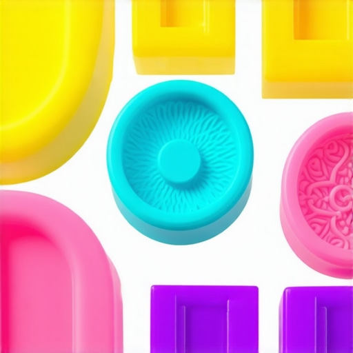 Innovative 3D printed soap molds Close-up of detailed 3D printed soap molds with complex patterns