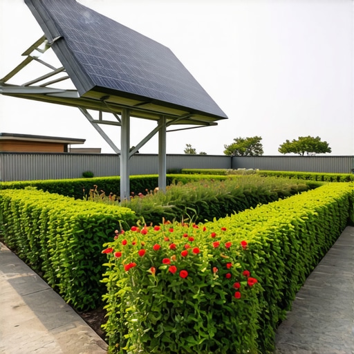 Modern vrt sa senzorima i solarnim panelima za održivo gajenje biljaka