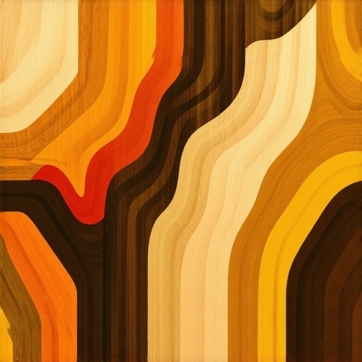 Layered Wood Intarsia with 3D Effect Close-up of layered wood intarsia showcasing depth and texture.