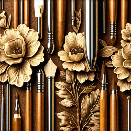 Detaljno rezbarenje kože sa bogatim teksturama i realističnim cvetnim motivima, koje prikazuje slojevitost i dubinu postignutu naprednim alatima.
