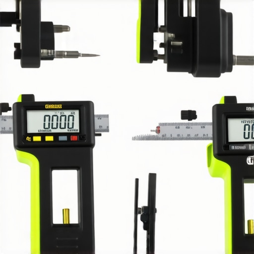 Digital angle measurement tools and saws used by craftsmen for precise cuts