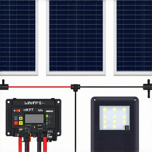 Ilustracija naprednog električnog sistema za solarne lampe sa MPPT regulatorom