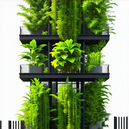 Napredni balkon za uzgoj povrća Balkon sa vertikalnim sistemima za sadnju i senzorima za mikroklimu