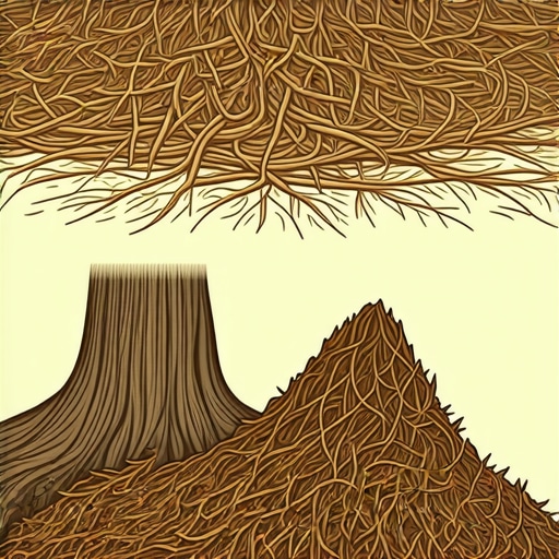 Vizuelno poređenje pravilne i nepravilne primene malča oko drveća, sa naglaskom na važnost izbegavanja direktnog kontakta malča sa stablom.