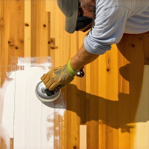 Precizno nanošenje poliuretanskog premaza pomoću spreja Stručnjak nanosi poliuretanski premaz na drvenu površinu pomoću spreja