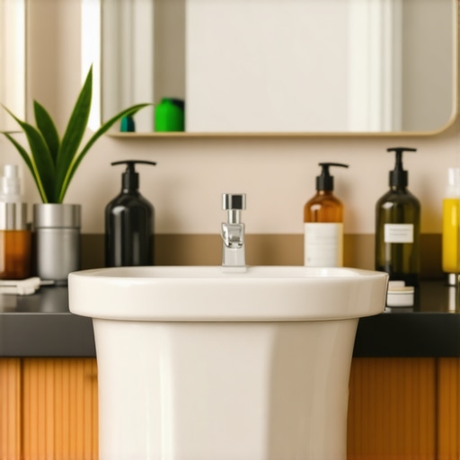 Professional bathroom renovation with advanced tools Expert applying durable bathroom paint with professional tools