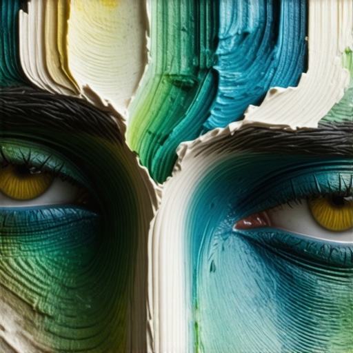 Slojeviti rad od polimer gline sa složenim teksturama Close-up of layered polymer clay sculpture showcasing textures and details