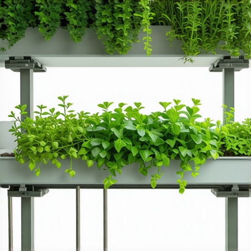 Smart Irrigation and IoT Sensors in Urban Garden Close-up of IoT sensors and automated irrigation system in a small balcony garden