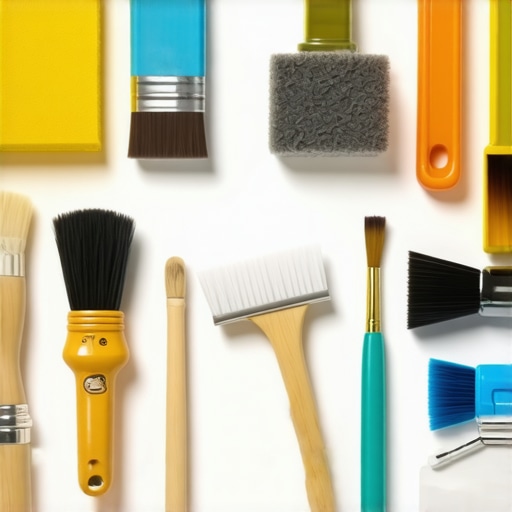 Professional tools for bathtub restoration, including epoxy and enamel, in a workshop.