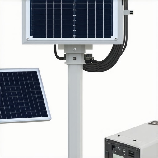 Ilustracija modernog sistema za automatizaciju baštenskih sistema sa senzorima i solarnim osvetljenjem