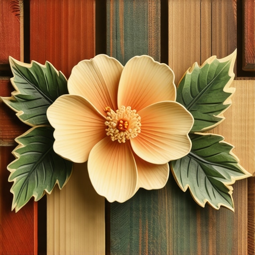 Detalj prirodnih ukrasa sa slojevima zaštitnih premaza