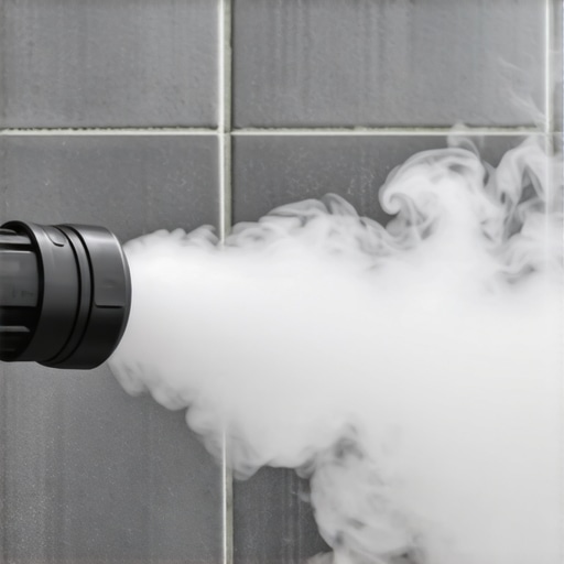 Čišćenje fugni parom i sodom Paročistač uklanja prljavštinu sa fugni prekrivenih sodom bikarbonom