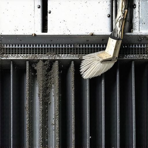 Majstor cisti prasinu sa poledjine frizidera cetkom