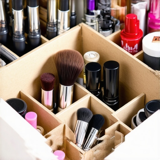 Pregrade od kartona za organizaciju šminke u fioci