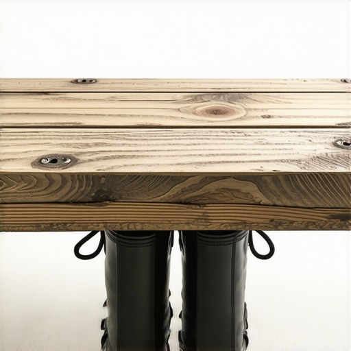 Polica za cipele od recikliranog drveta u hodniku