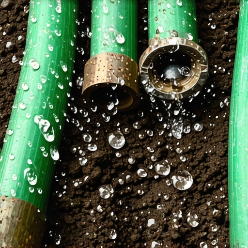 Detaljan prikaz navodnjavanja kap po kap iz starog creva u bašti