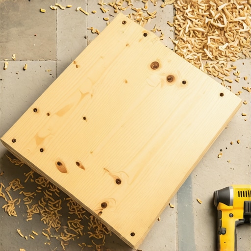 Završen drveni krevet za psa napravljen od jedne daske u radionici