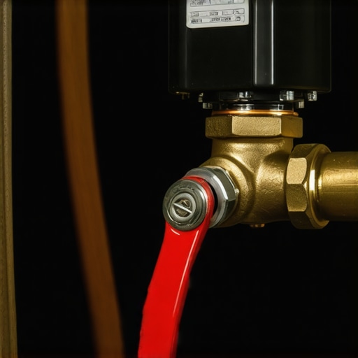 Pametni servo motor montiran na vodovodni ventil u stanu za sprečavanje poplave.