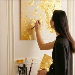 Nanošenje Zlatnih Listića: Laki DIY Projekti za Elegantan Dom