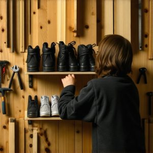 Napravite policu za cipele od starih dasaka za 2 sata