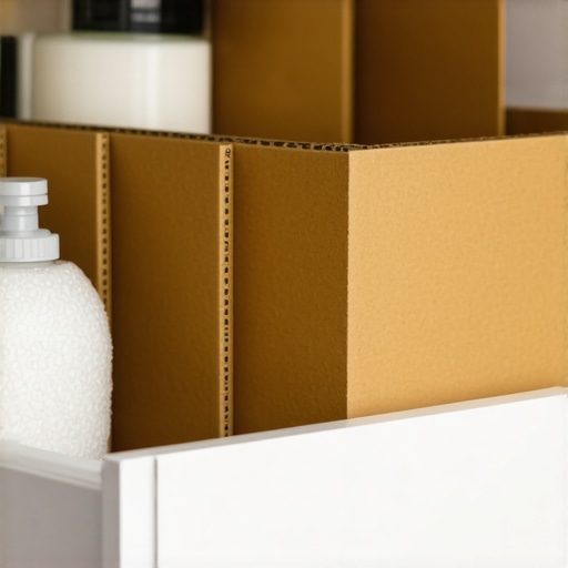 Organizovana kupatilska fioka sa DIY pregradama Sređena fioka u kupatilu pomoću recikliranih kutija i folije