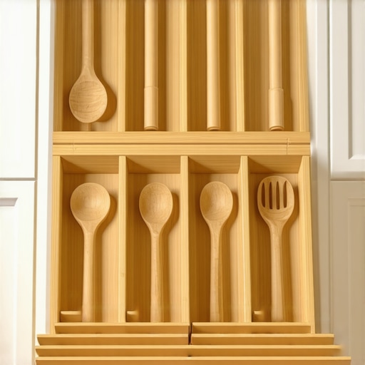 Organizujte fioke u kuhinji pomoću pregrada od bambusa