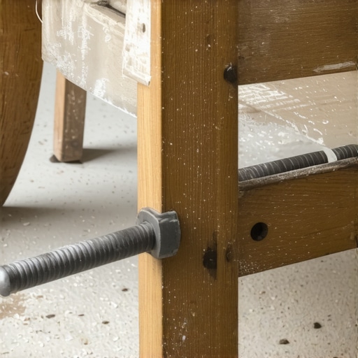 Detaljan prikaz lepljenja drvene stolice epoksidnom smolom uz korišćenje metalne stege u radionici