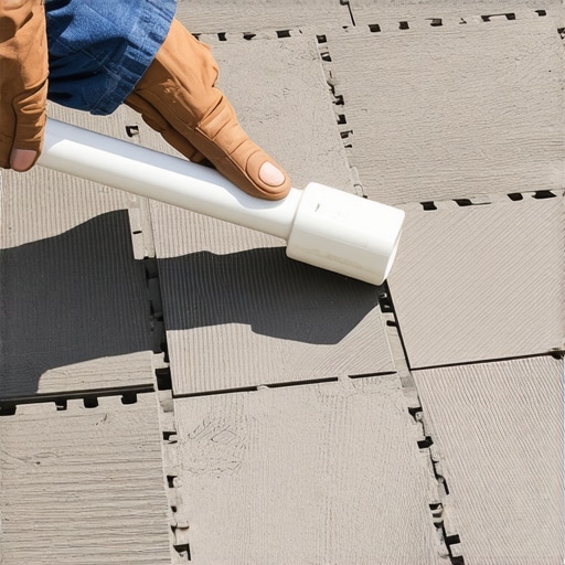 Instalacija drvenih klik podnih obloga pomoću gumenog čekića na balkonu