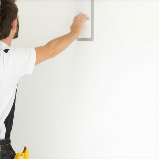 Roditelj lepi zaštitnu traku na zid dečije sobe bez bušenja