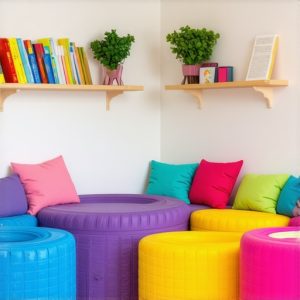 Preuređenje dečije sobe: Napravite kutak za čitanje od guma