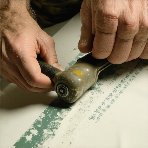 Majstor koristi gumeni valjak za savršeno spajanje tapeta na zidu