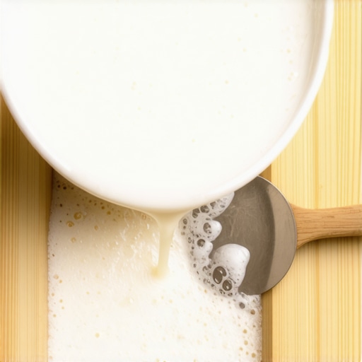 Saponifikacija u toku: Izlivanje domaćeg sapuna Proces izlivanja ručno rađenog sapuna u drveni kalup u kućnoj laboratoriji