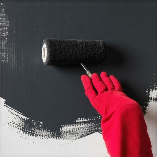 Postupak farbanja zida u tamnu boju bez tragova preklapanja valjka