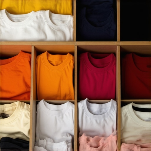 Vertikalno slaganje majica u malu fioku sa kartonskim pregradama