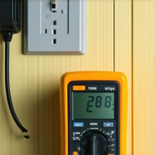 Digitalni multimetar meri napon u zidnoj utičnici