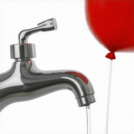 Balon napunjen sirćetom postavljen na slavinu radi uklanjanja naslaga kamenca