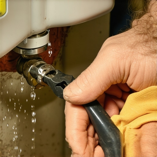 Ruke majstora menjaju ventil u vodokotliću